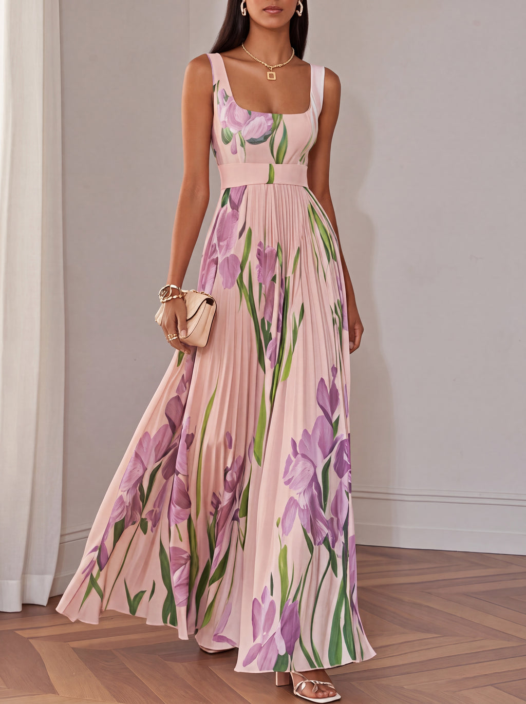 Oriah | Abito Maxi A-Line Floreale