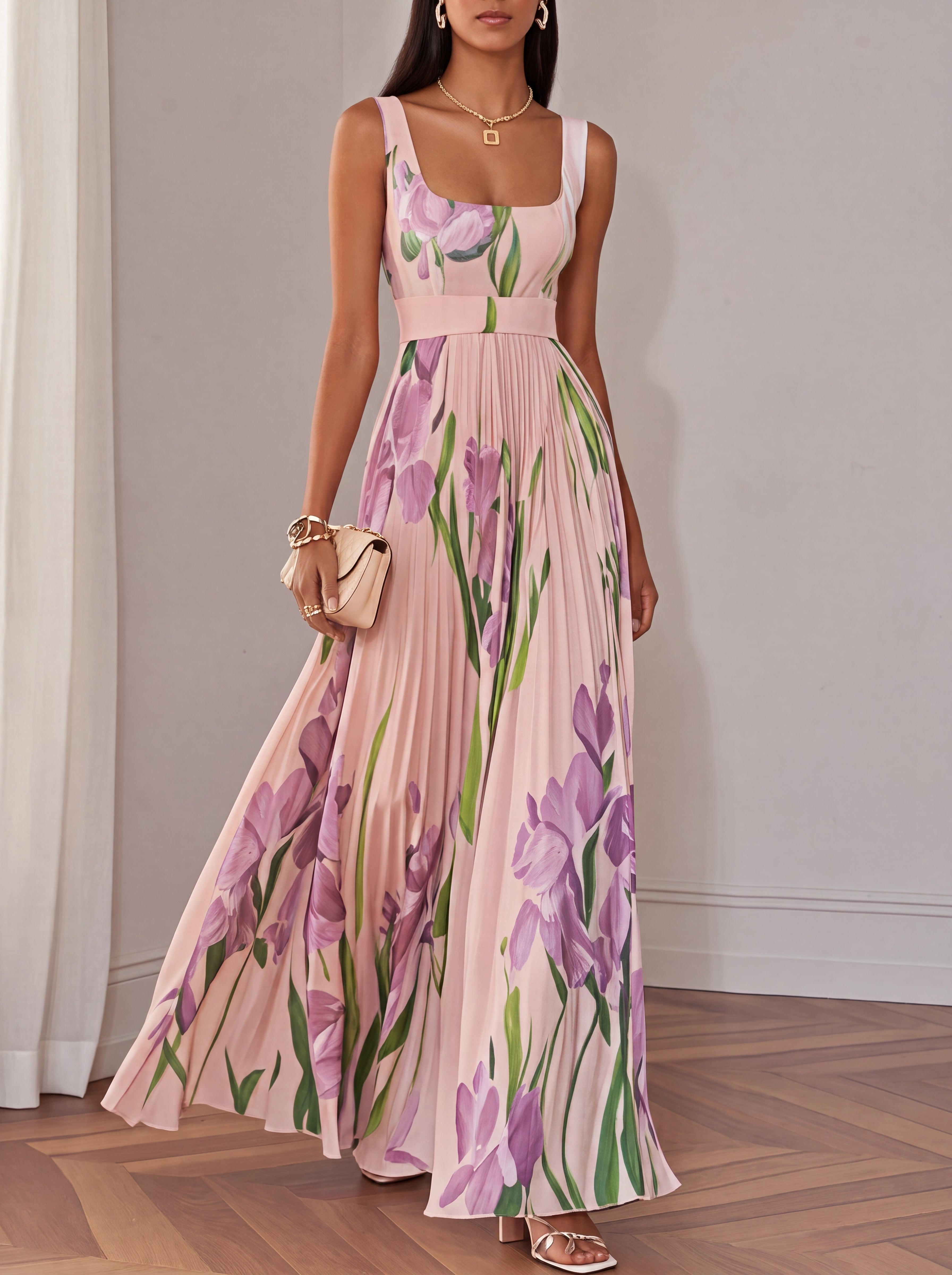 Oriah | Abito Maxi A-Line Floreale