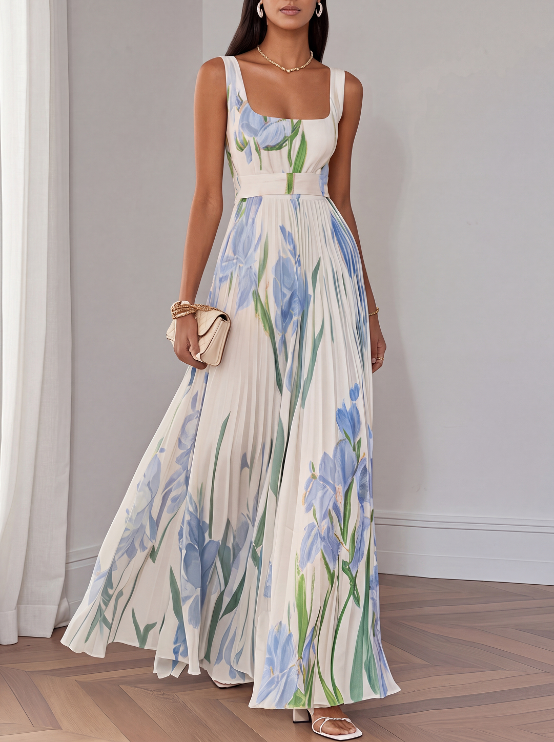 Oriah | Abito Maxi A-Line Floreale