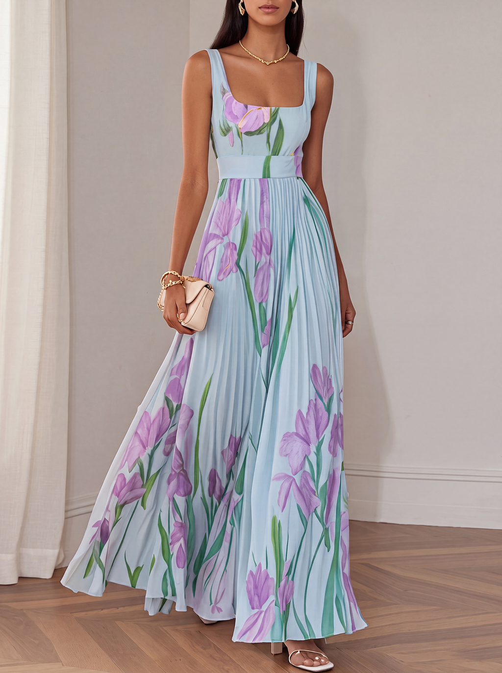 Oriah | Abito Maxi A-Line Floreale