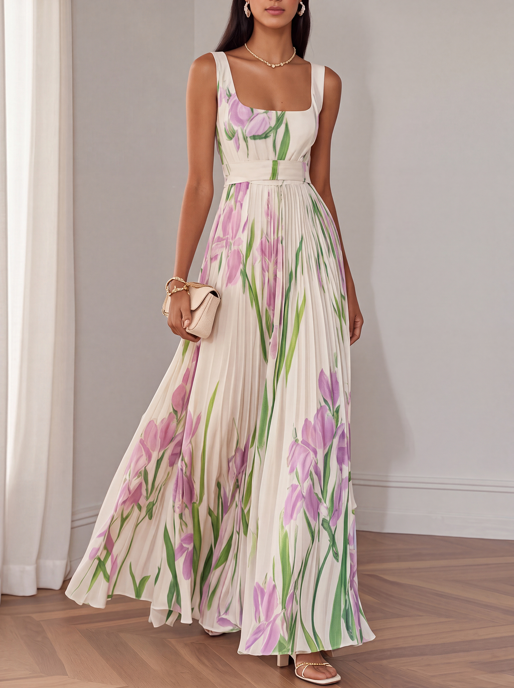 Oriah | Abito Maxi A-Line Floreale
