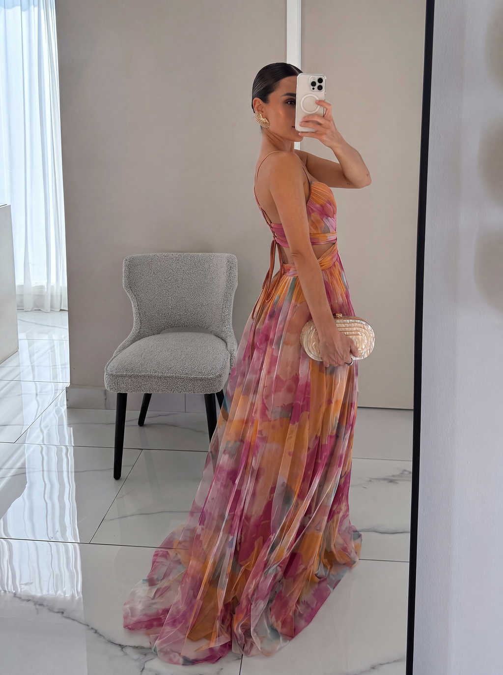 Giselle | Incantevole Maxi-Abito con Stampa Floreale