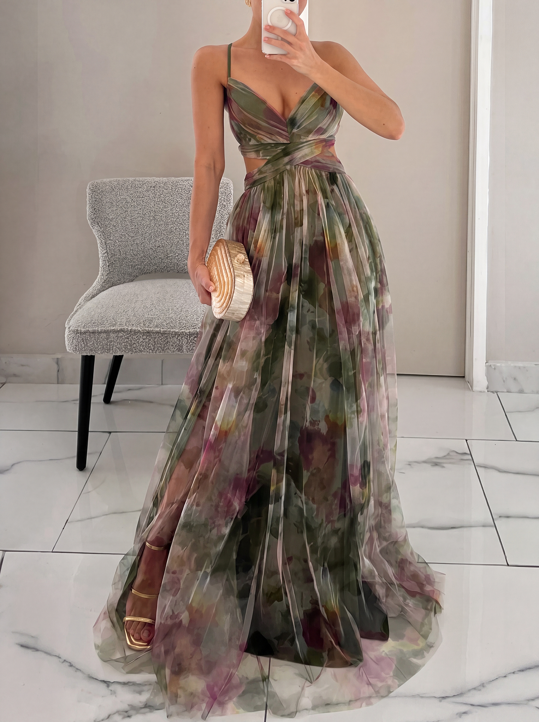 Giselle | Incantevole Maxi-Abito con Stampa Floreale