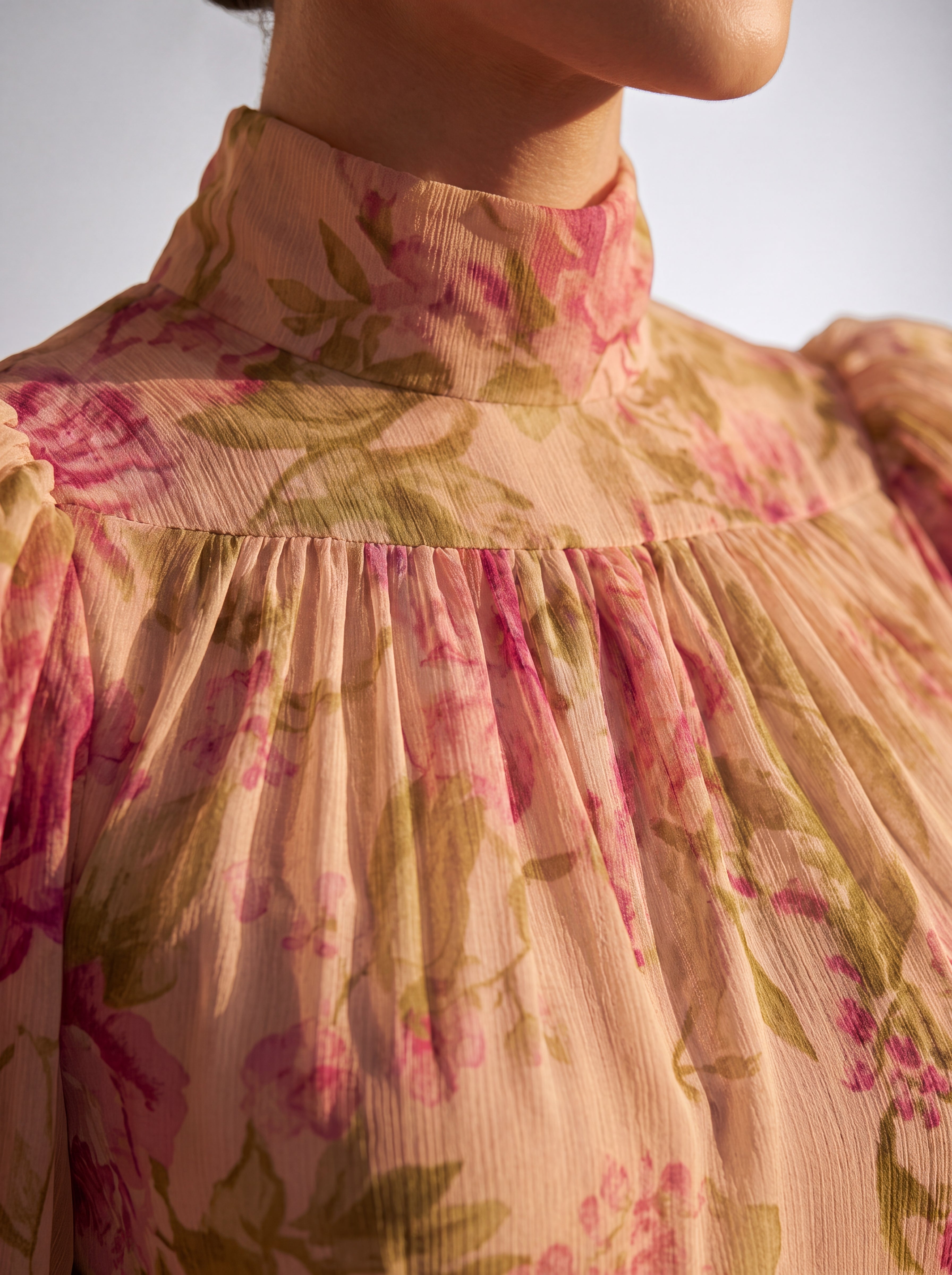 Rosario | Abito Lungo Floreale in Chiffon