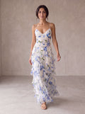 Uri | Abito Midi Floreale con Rouches