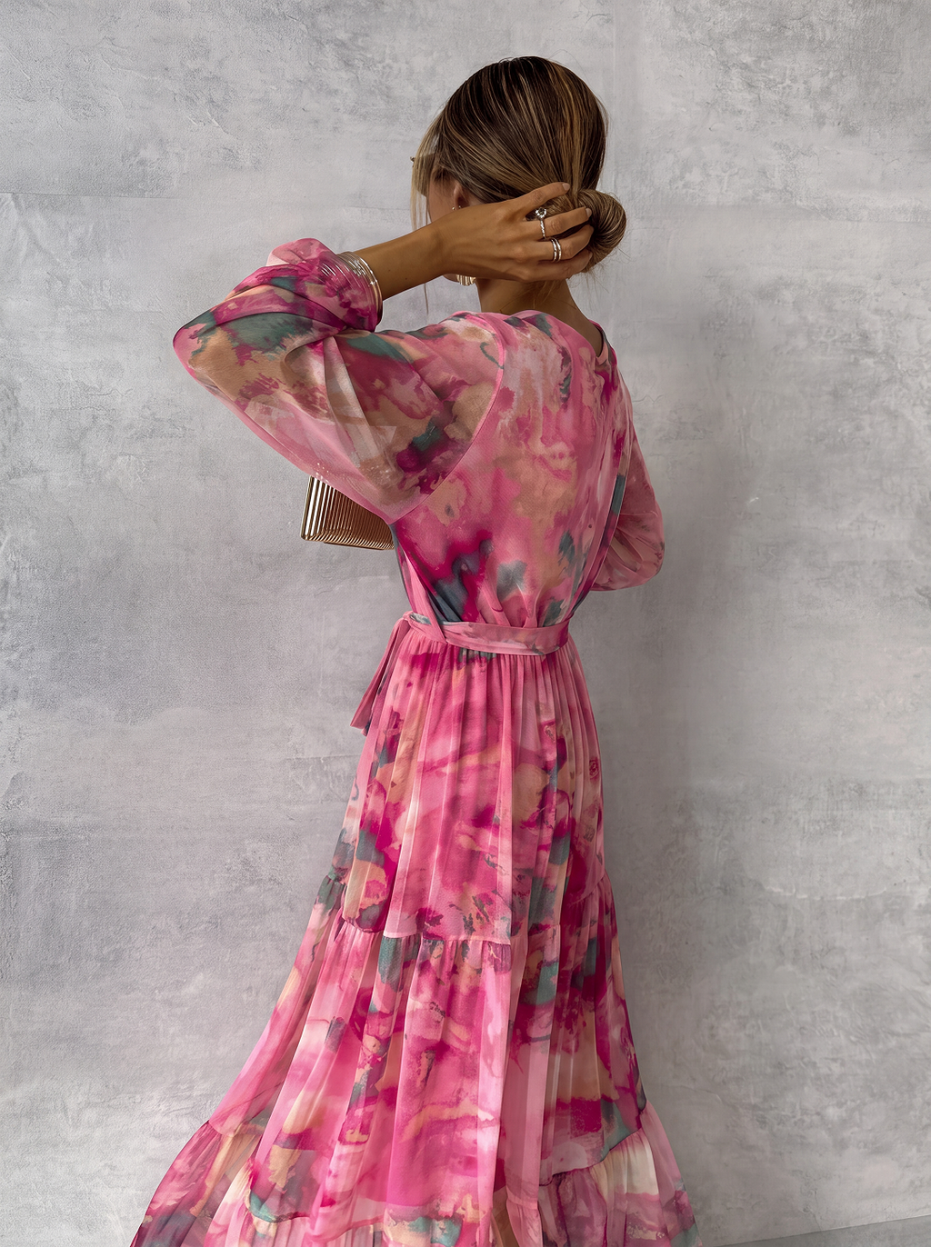 Hazel | Vestito a portafoglio con stampa floreale