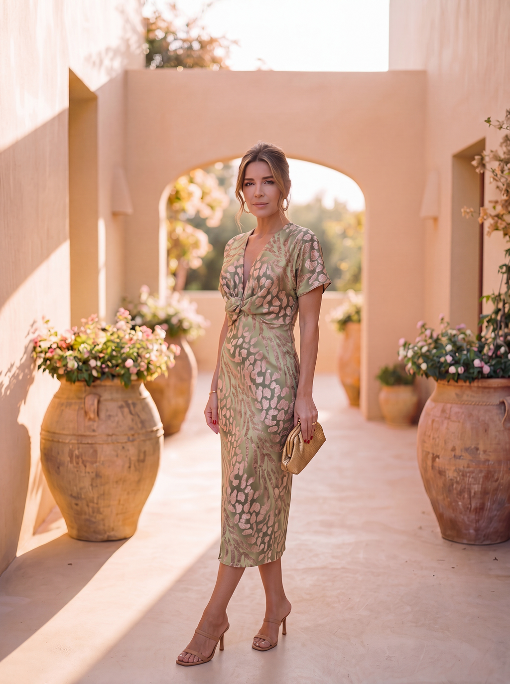 Antonella | Vestito elegante in tessuto leggero e fluido