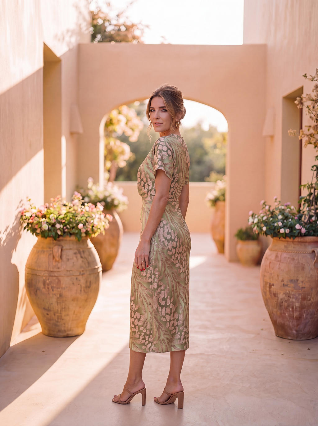 Antonella | Vestito elegante in tessuto leggero e fluido
