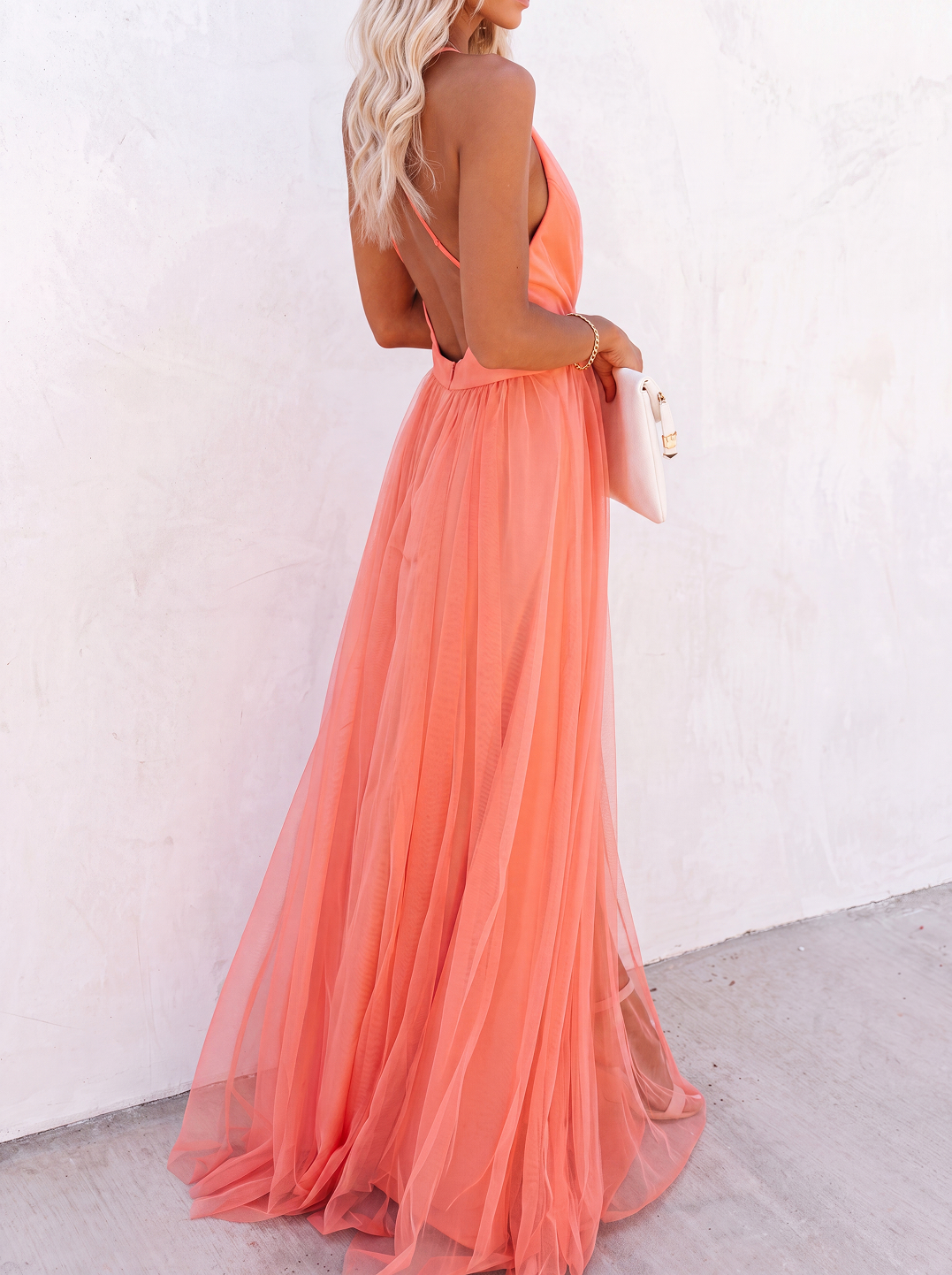 Ginevra | Maxi Abito Luce Corallo