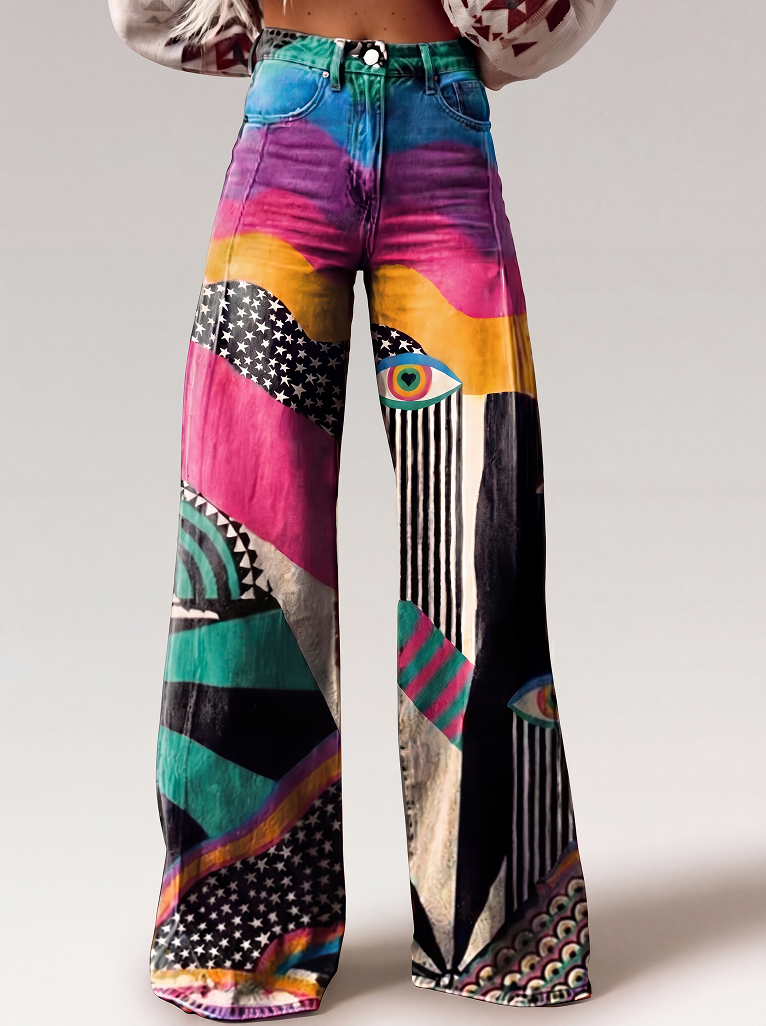 Talia | Pantaloni a zampa boho-chic