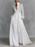 Léonie™ | Abito Maxi Minimalista con Collo Alto